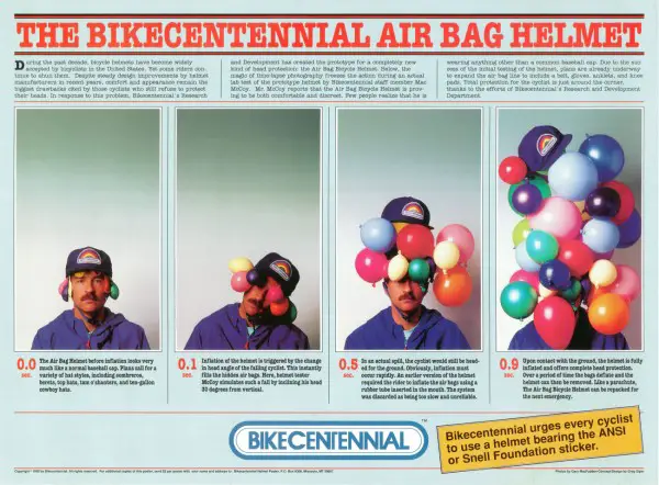 Air bag helmet poster