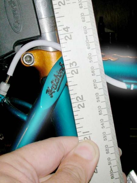 Measuring seat-tube length