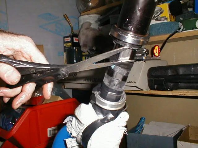 installing bearings cutting inner tube