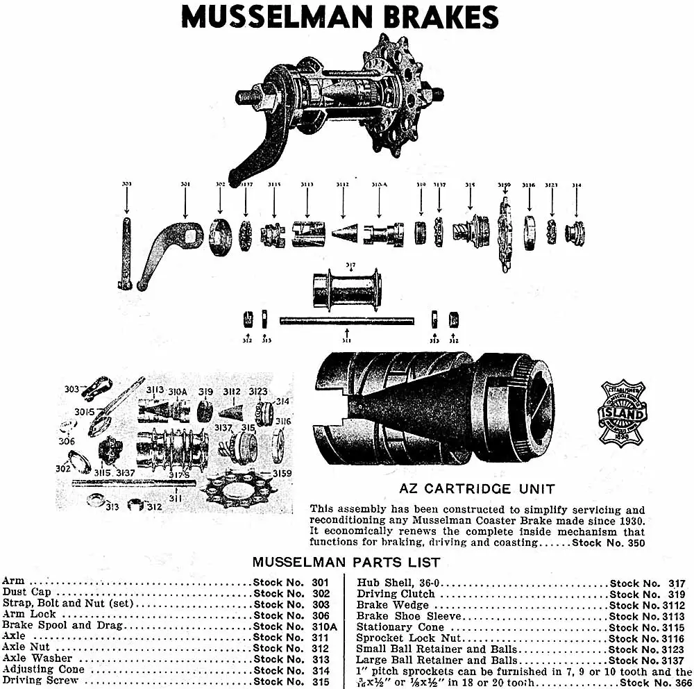Musselman Coaster Brake Hubs