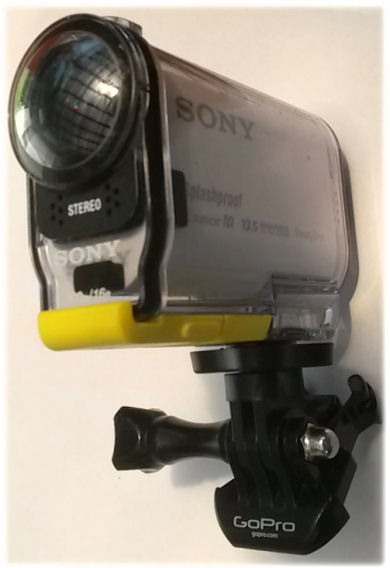 Sony camera on GoPro base