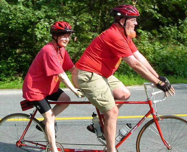 Sheldon and Harriet on the Picchio tandem